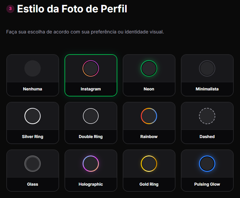 Estilos de Perfil